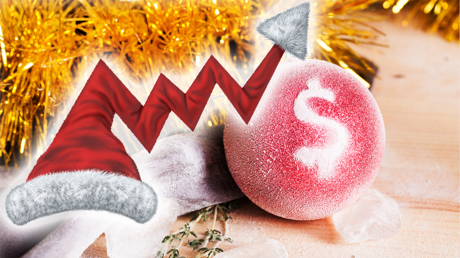 Santa Hat-Dollar sign ornament v1